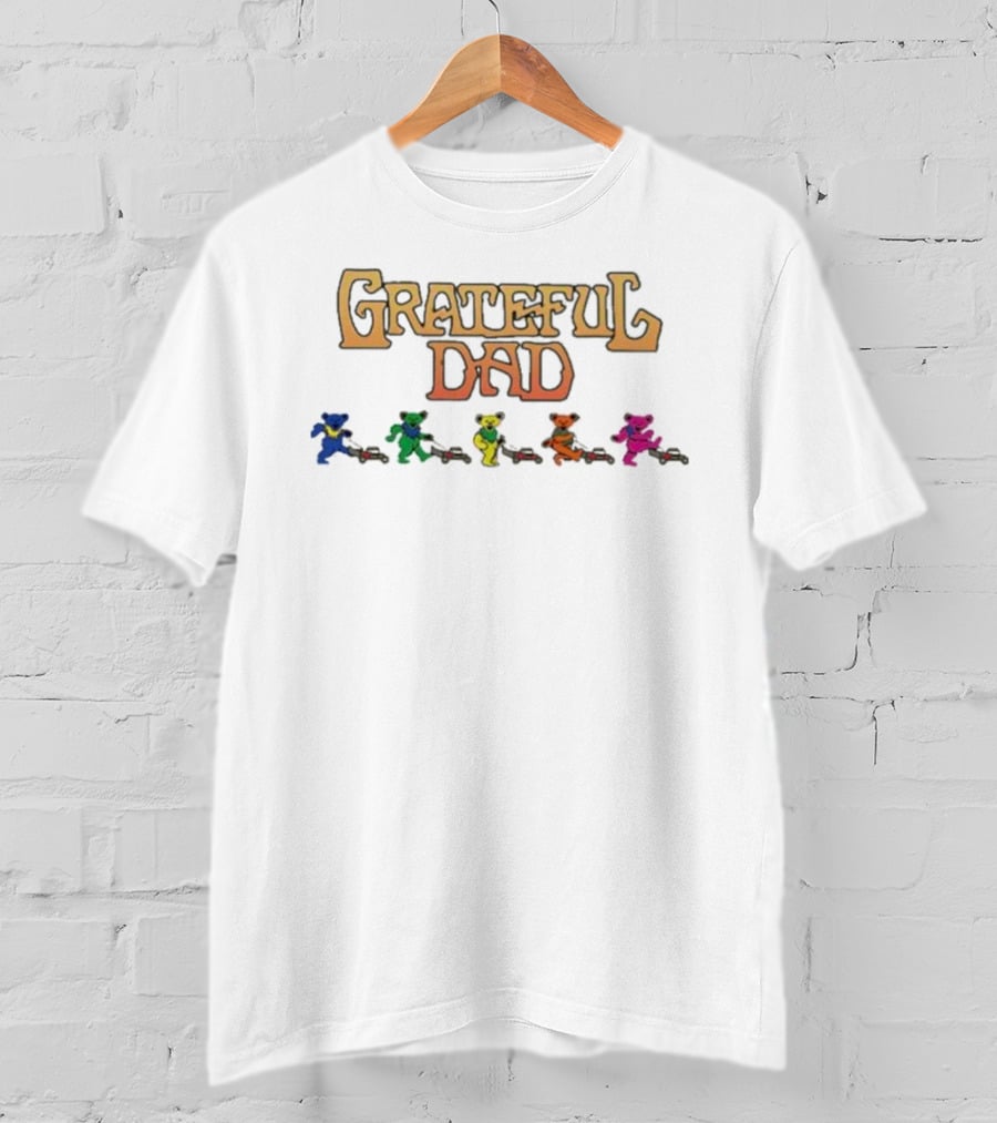 Grateful Dad Dancing Bears Mowing T-Shirt