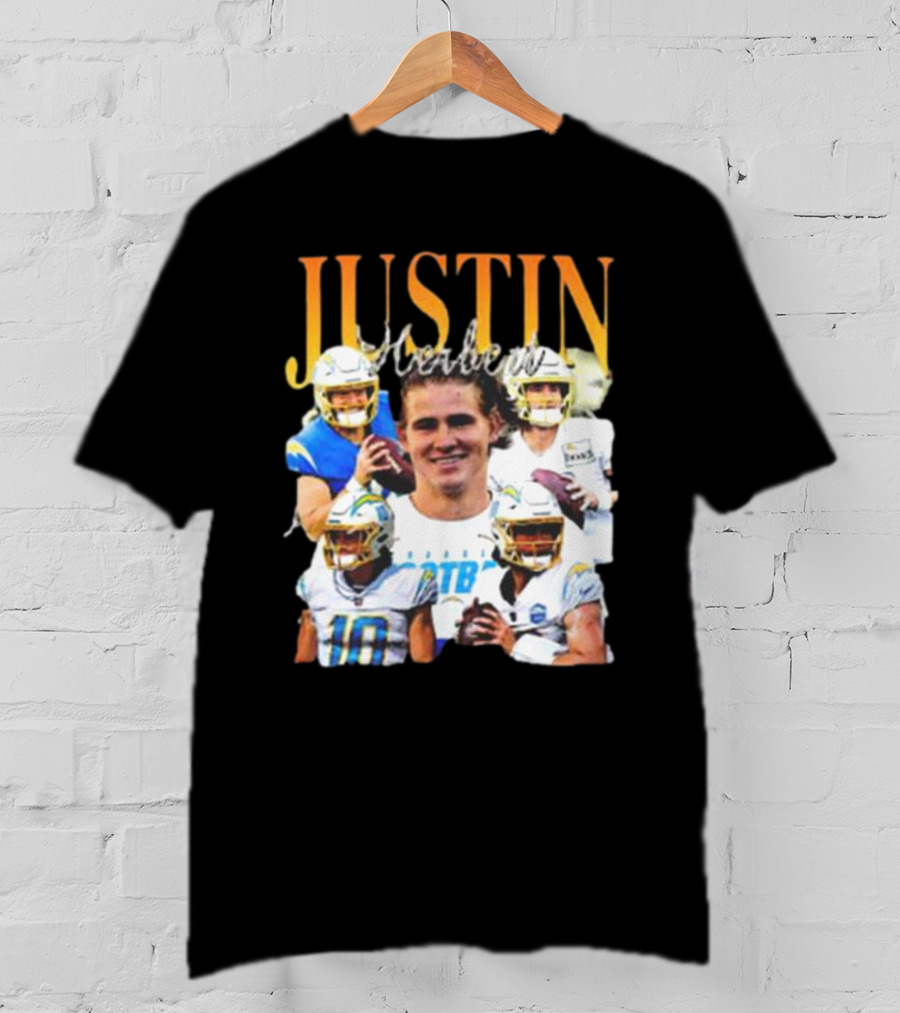 JUSTIN Herbert Chargers Quarterback Football Team Player T-Shirt