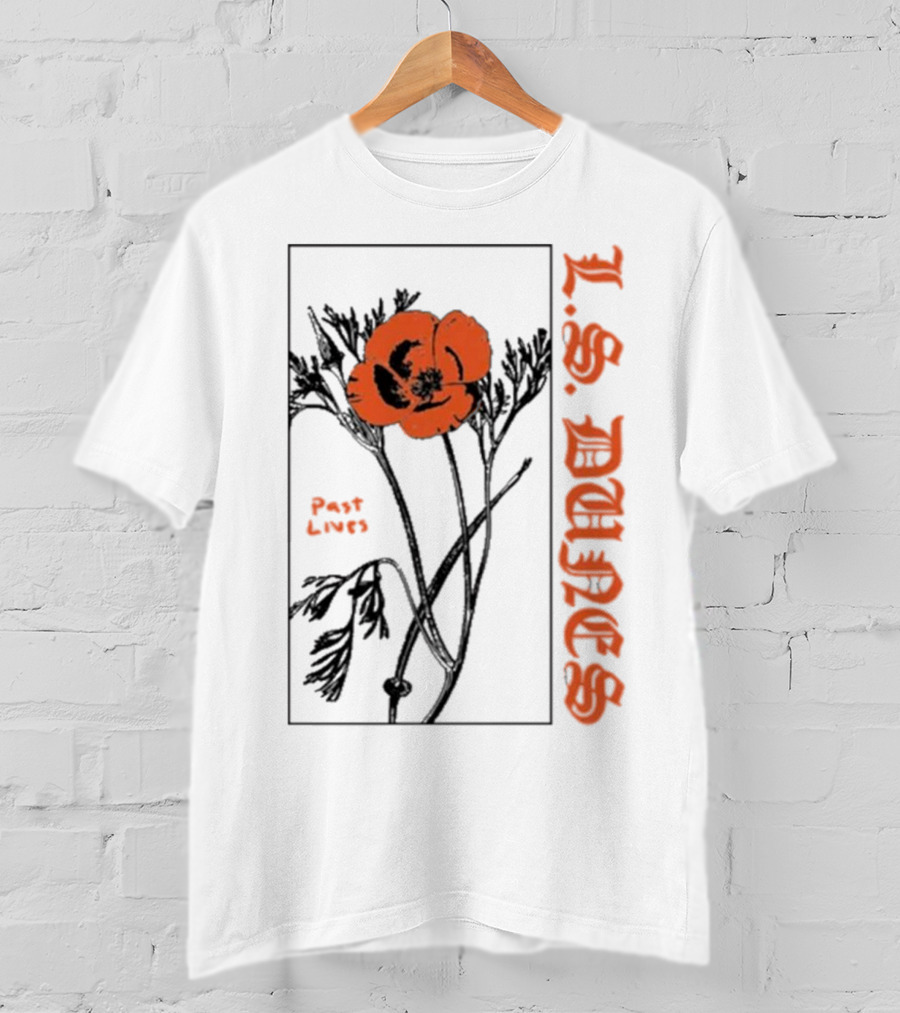 L.S. Dunes Past Lives Orange Flower T-Shirt