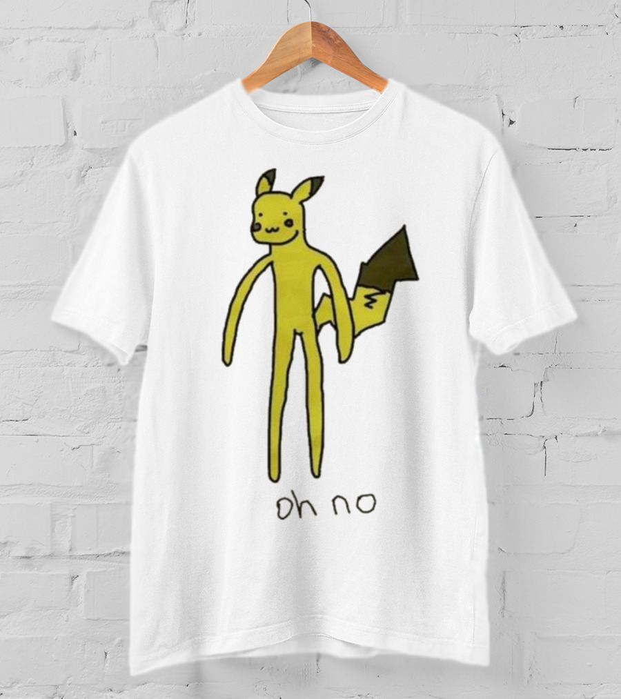 Pikachu Oh No Meme Long Limbed Yellow Character T-Shirt