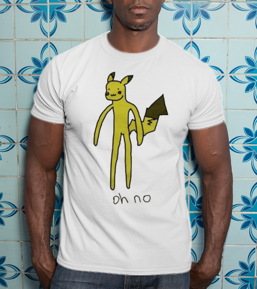 Pikachu Oh No Meme Long Limbed Yellow Character T-Shirt