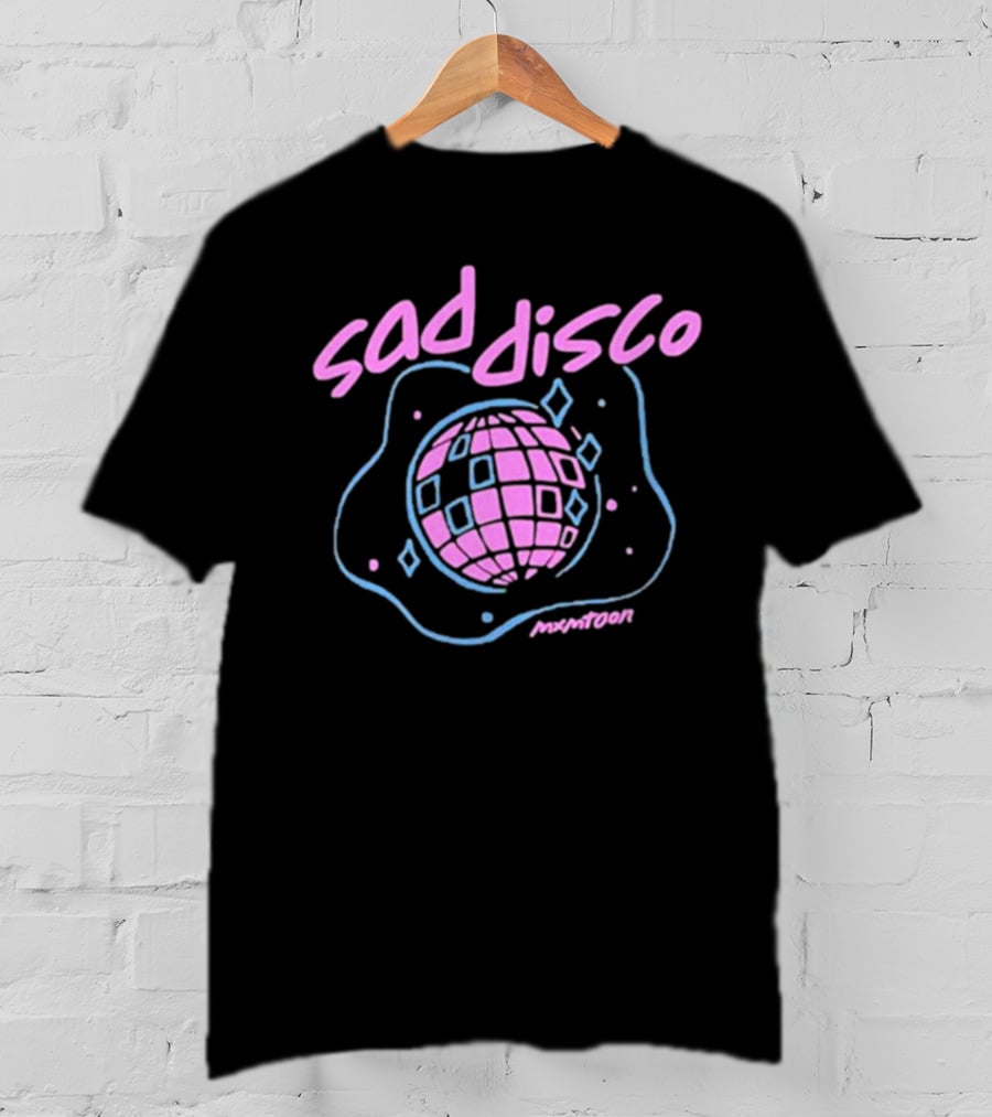 Sad Disco Mxmtoon Pastel Pink Blue Retro Aesthetic Disco Ball T-Shirt