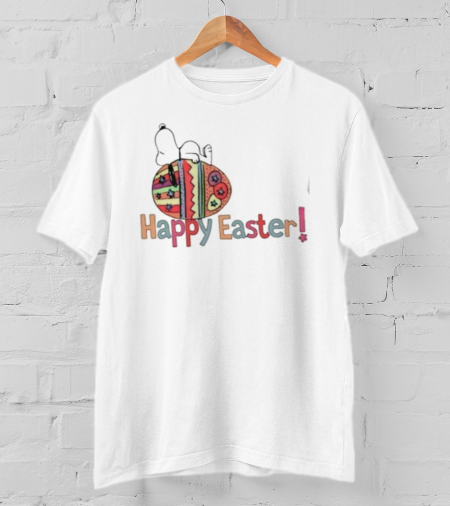 Snoopy Sleeping On Easter Egg Happy Easter T-Shirt