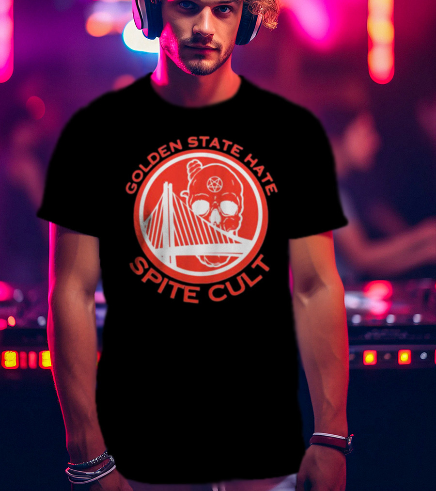 Golden State Hate Spite Cult Skull Bridge T-Shirt