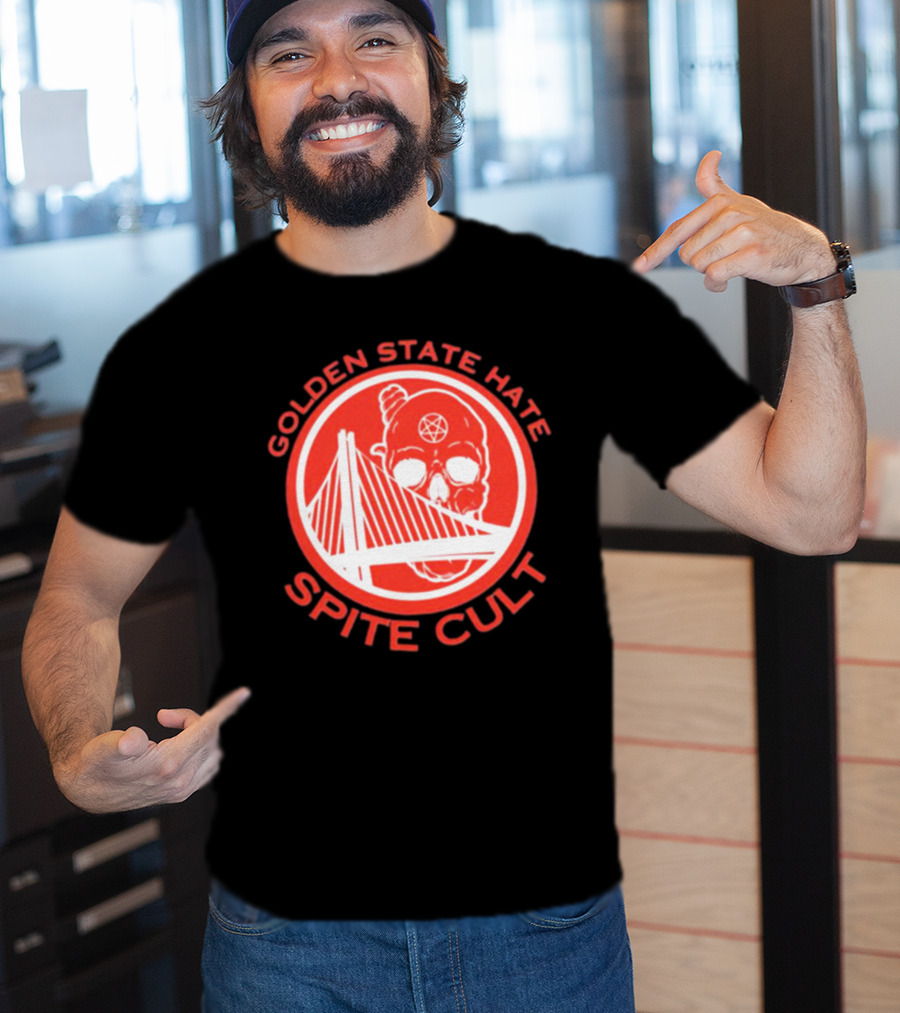 Golden State Hate Spite Cult Skull Bridge T-Shirt