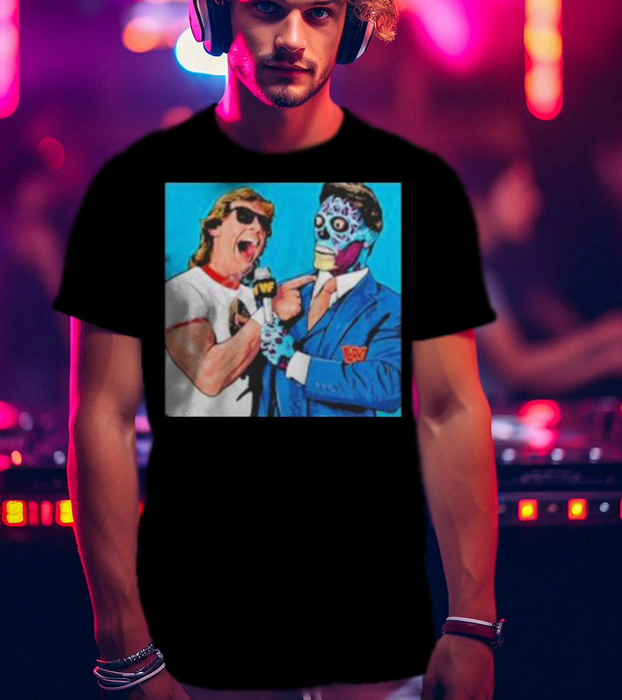 SquaredCircle They Live Wrestling Parody Comic T-Shirt
