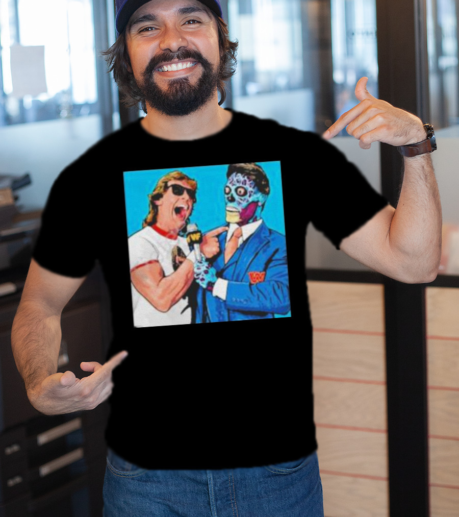 SquaredCircle They Live Wrestling Parody Comic T-Shirt
