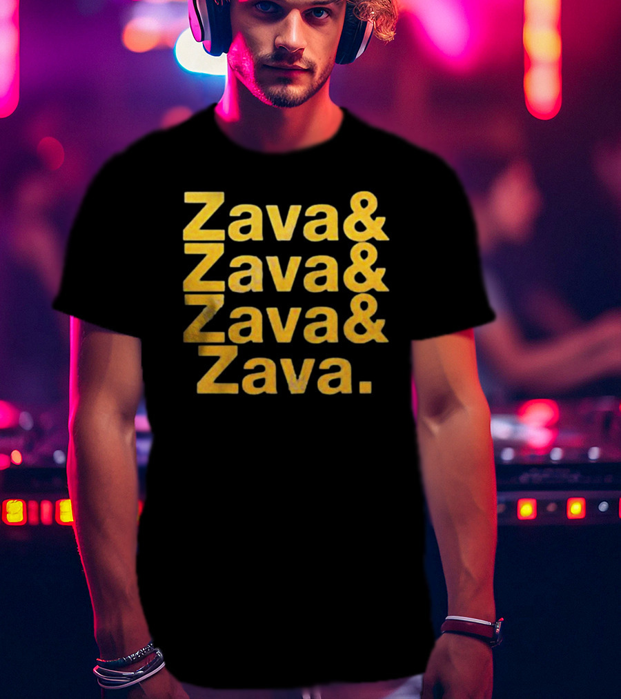 Zava And Zava And Zava And Zava Repeated Typography T-Shirt