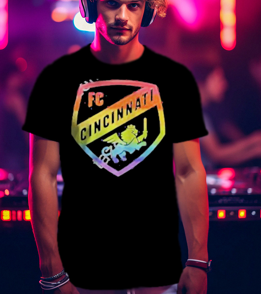 FC Cincinnati Rainbow Pride Shield T-Shirt