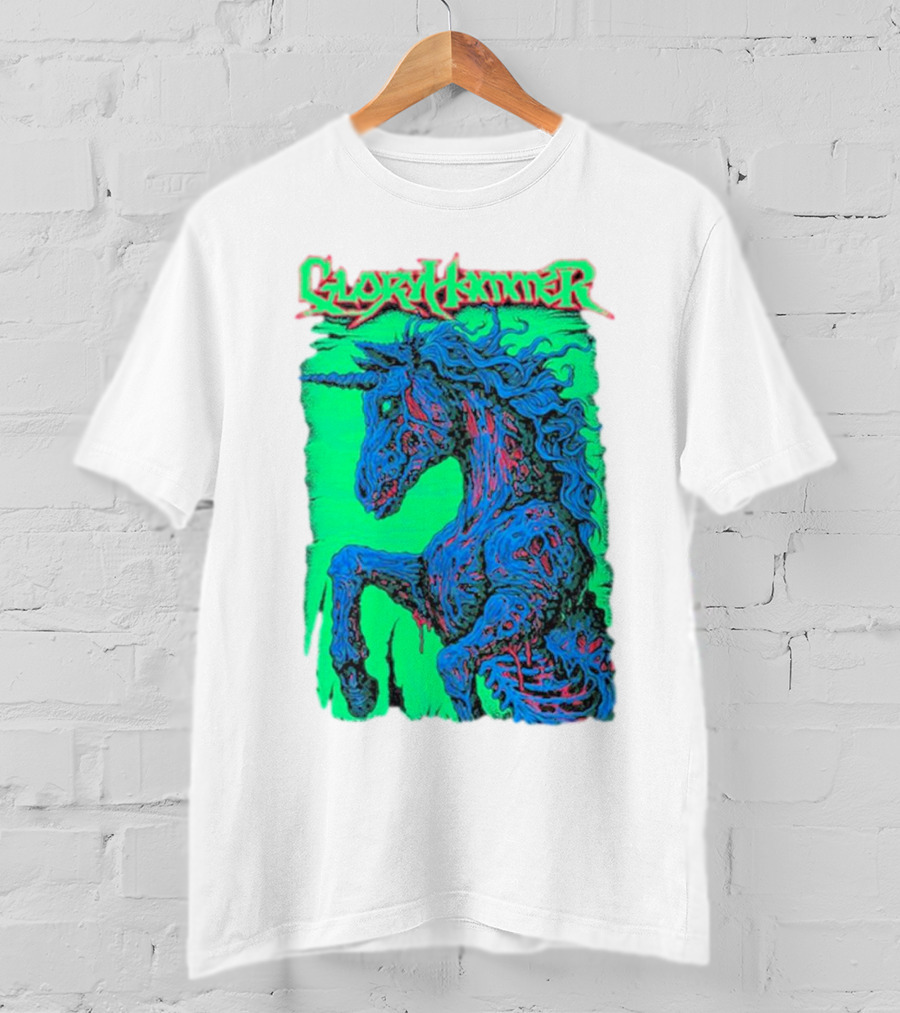 Gloryhammer Glowing Zombie Unicorn T-Shirt