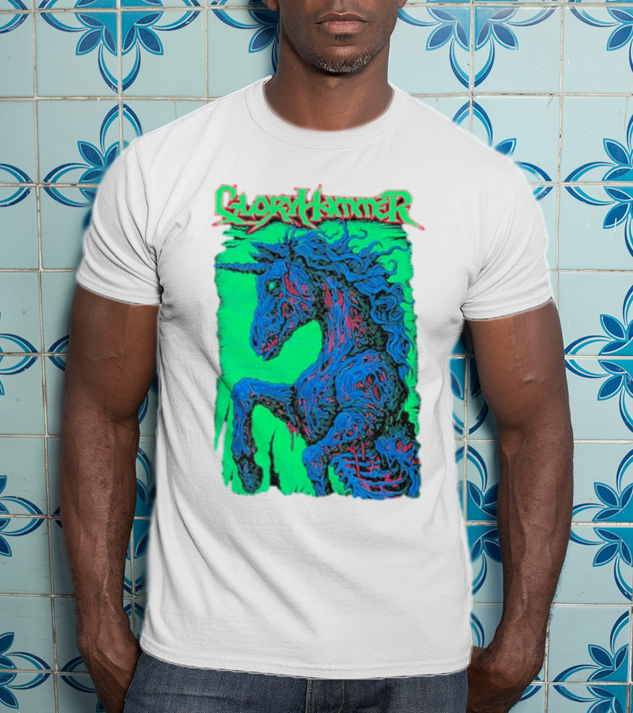 Gloryhammer Glowing Zombie Unicorn T-Shirt