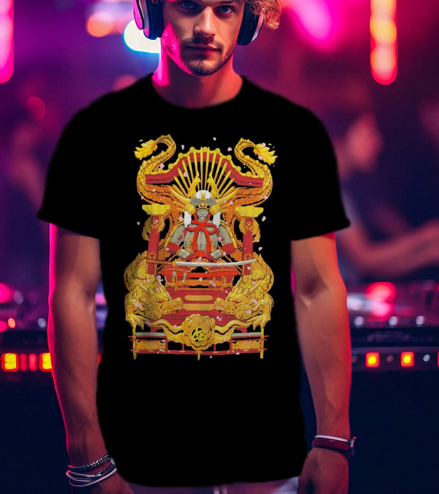 Howard Estate Samurai Throne With Golden Dragons T-Shirt