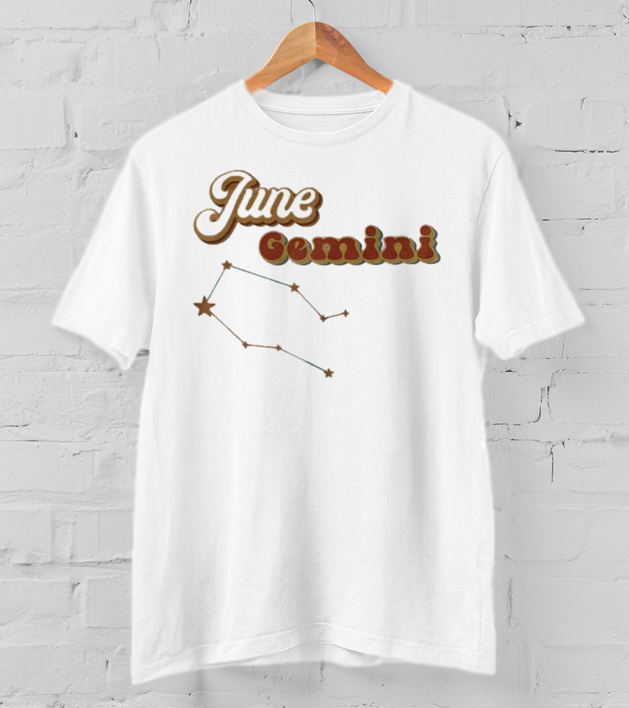 June Gemini Constellation Stars T-Shirt