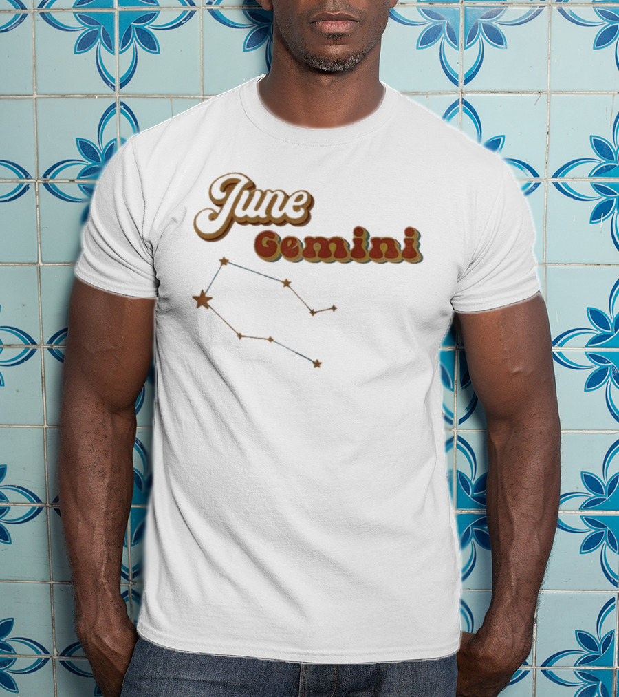 June Gemini Constellation Stars T-Shirt