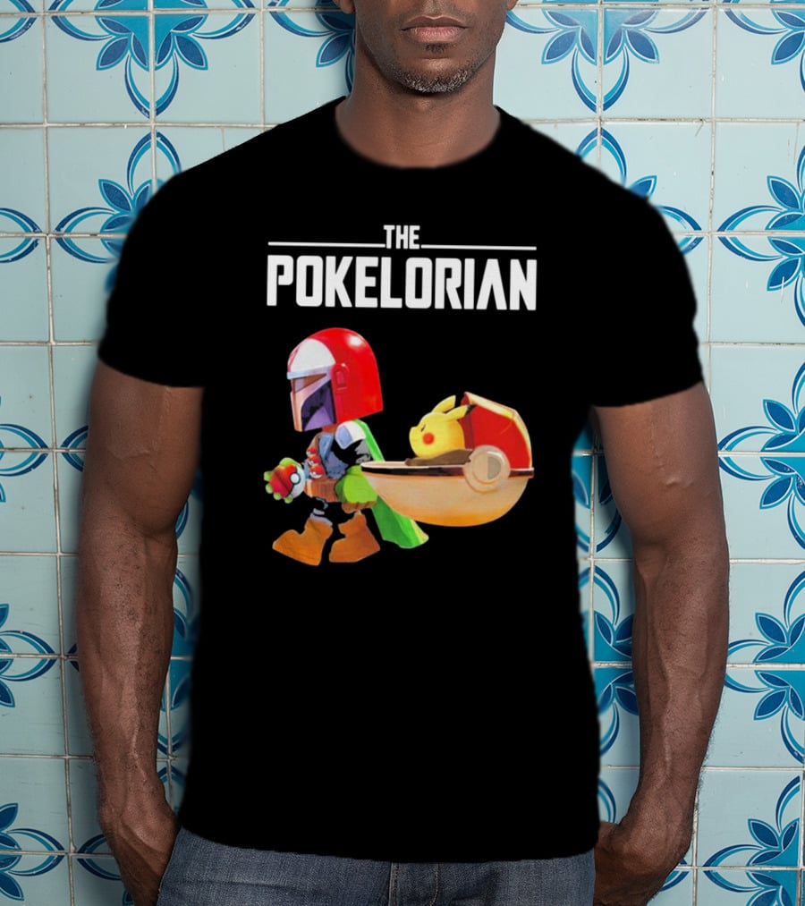 THE POKELORIAN Pikachu Yoda Parody Pop Culture Crossover T-Shirt