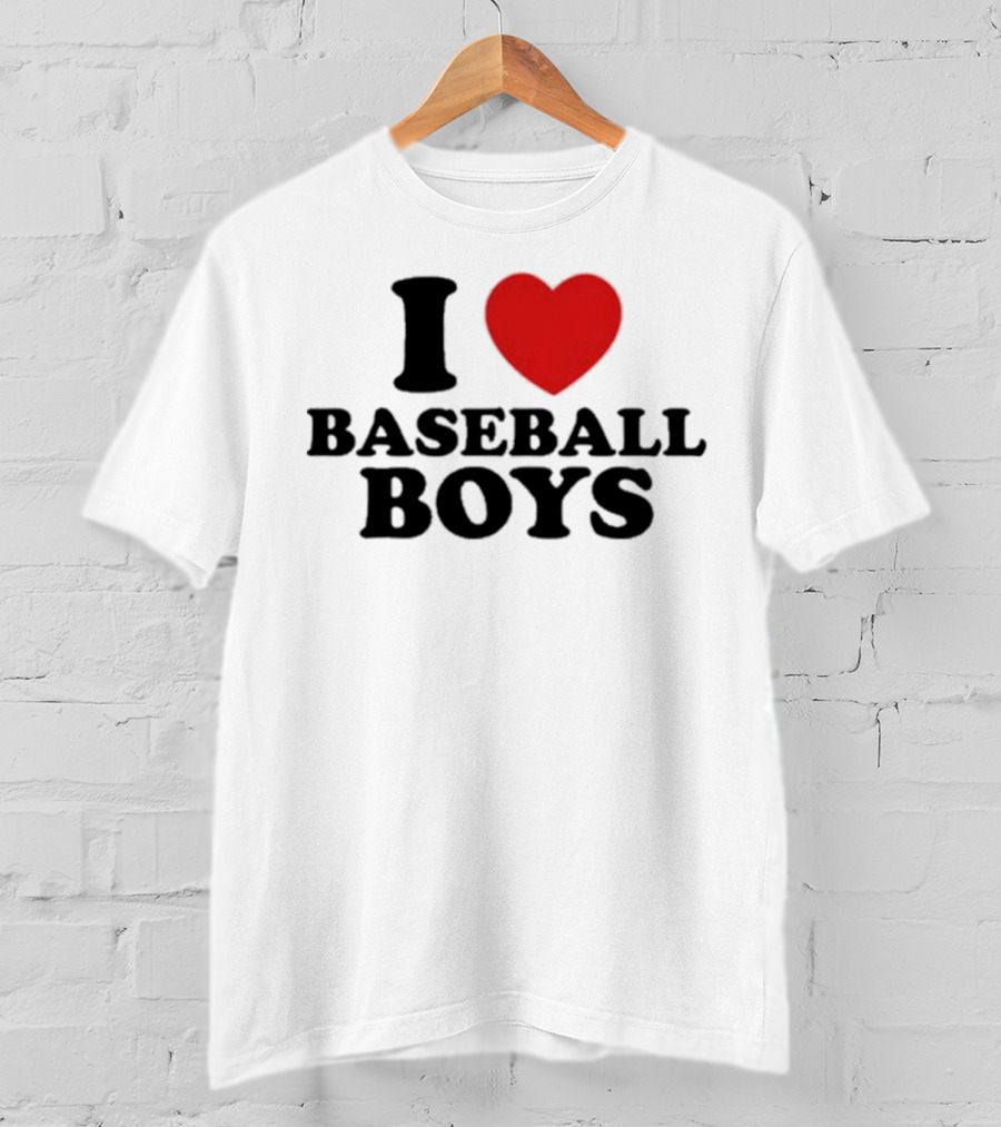 I Love Heart Baseball Boys T-Shirt