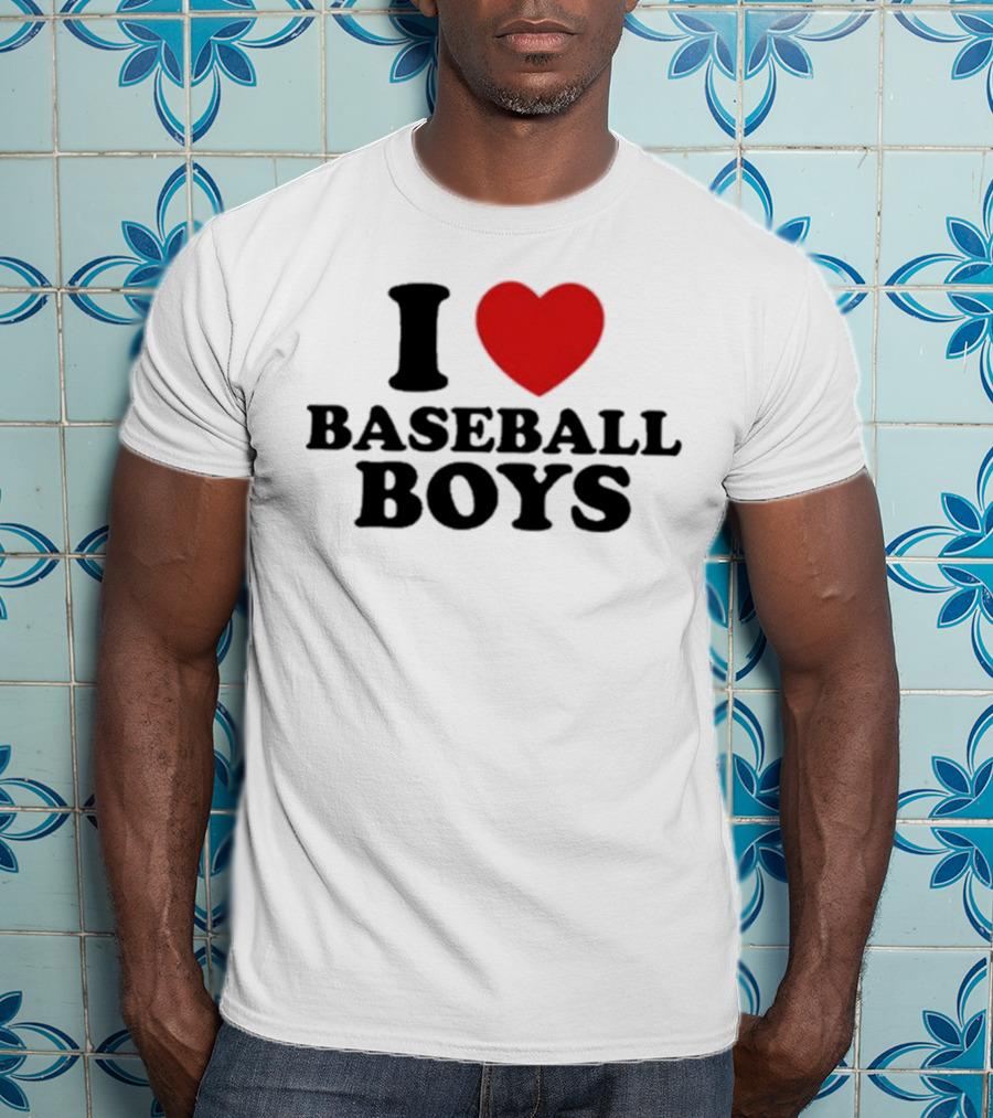 I Love Heart Baseball Boys T-Shirt