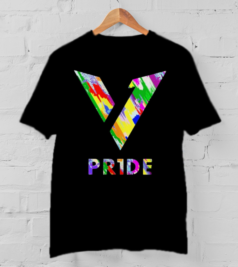 Love Is Love Version1 V Pride Rainbow Paint Splatter T-Shirt