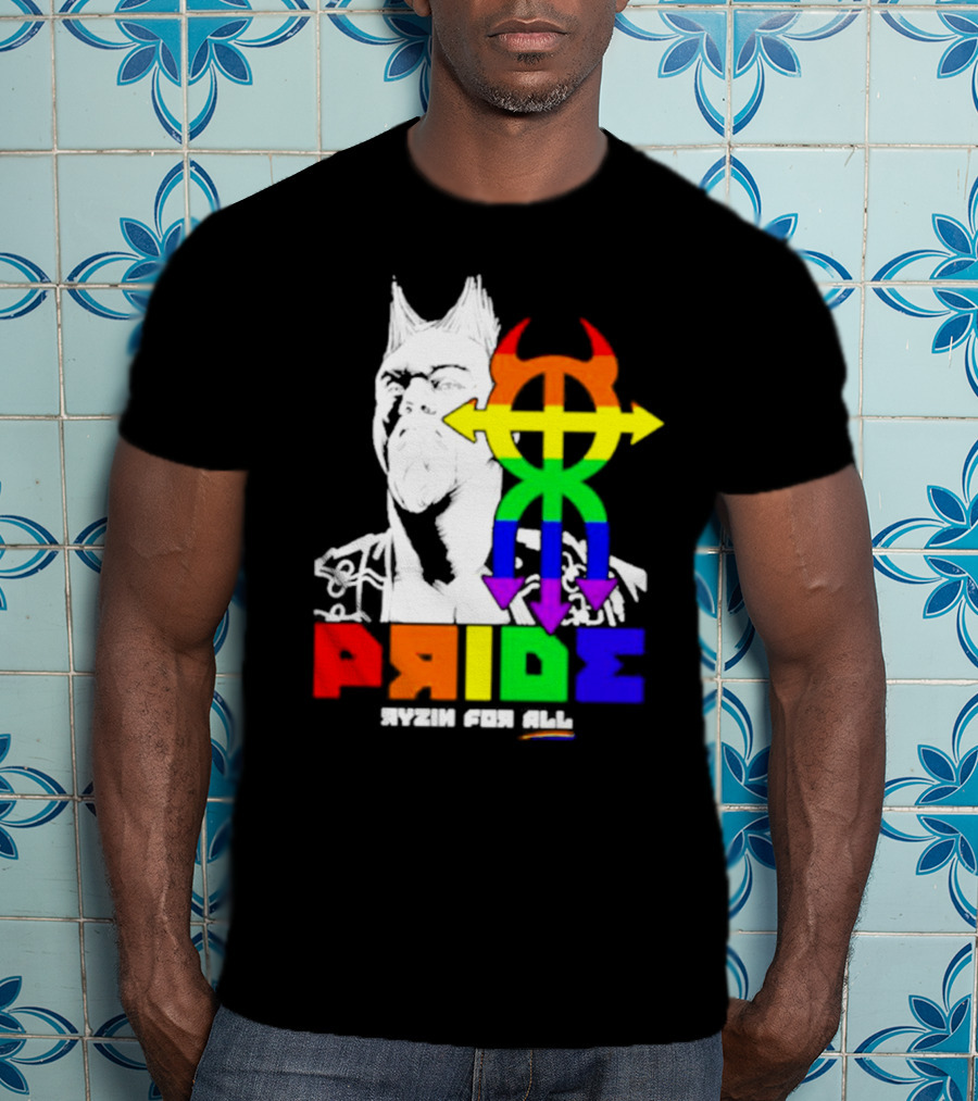 Pride Ryzin For All Rainbow Symbol With Warrior T-Shirt