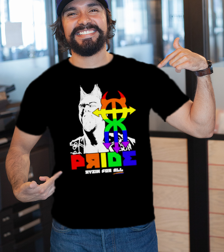 Pride Ryzin For All Rainbow Symbol With Warrior T-Shirt