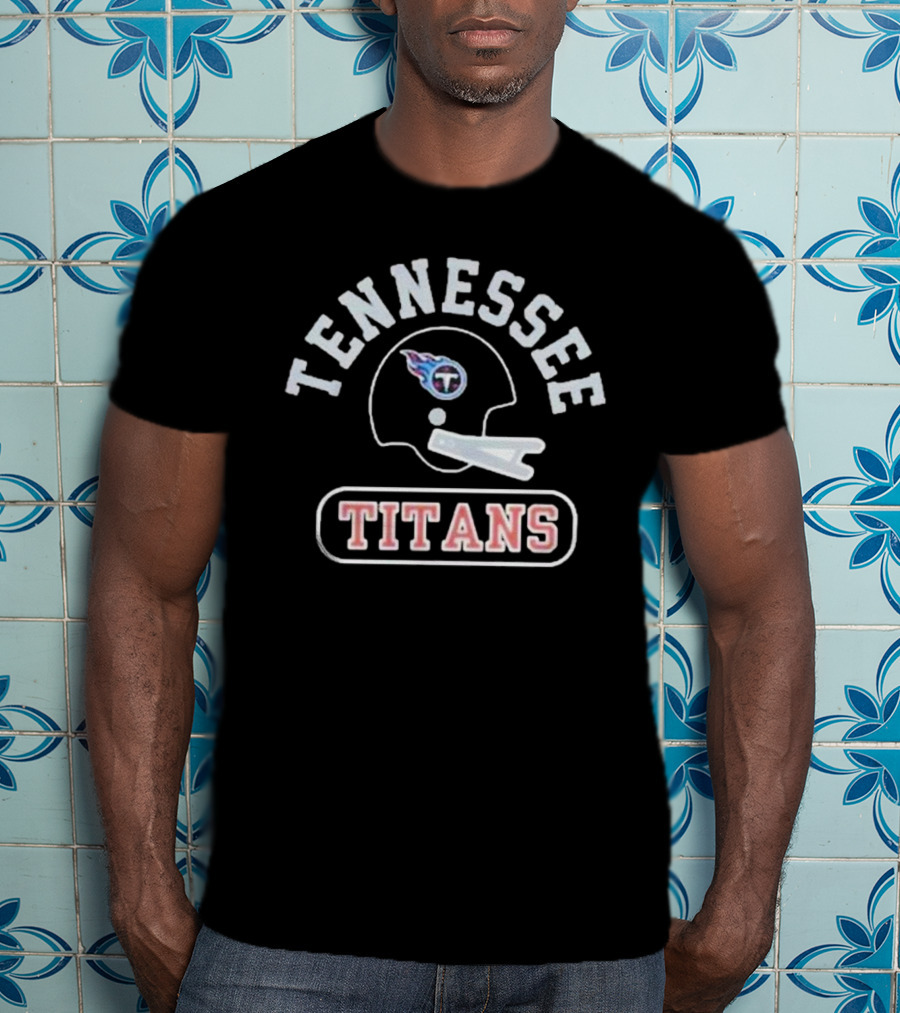Tennessee Titans Vintage Logo Helmet T-Shirt