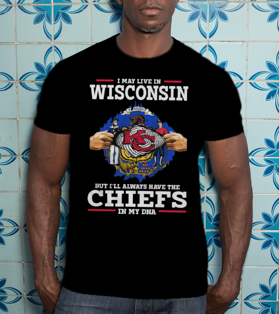 Wisconsin Resident With Kansas City Chiefs In DNA T-Shirt