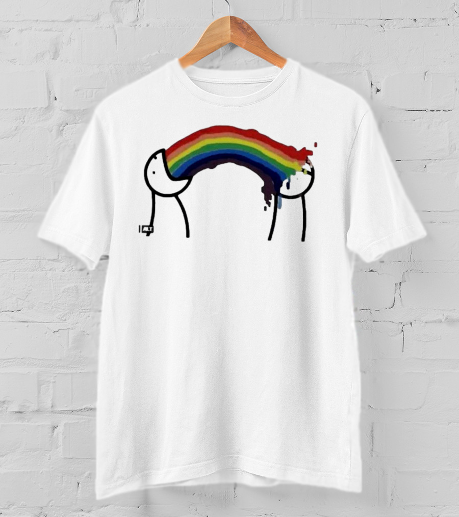 James Woods Sick Of It Rainbow Puke Meme T-Shirt