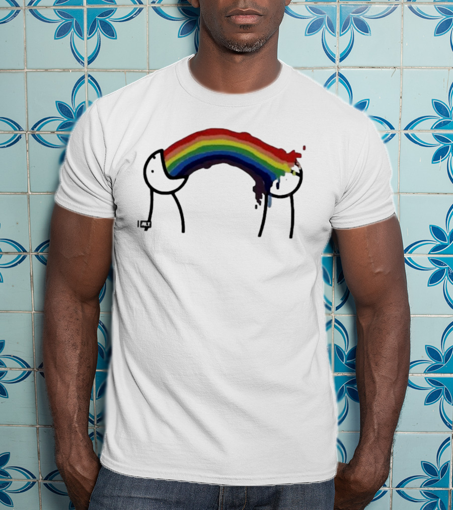 James Woods Sick Of It Rainbow Puke Meme T-Shirt