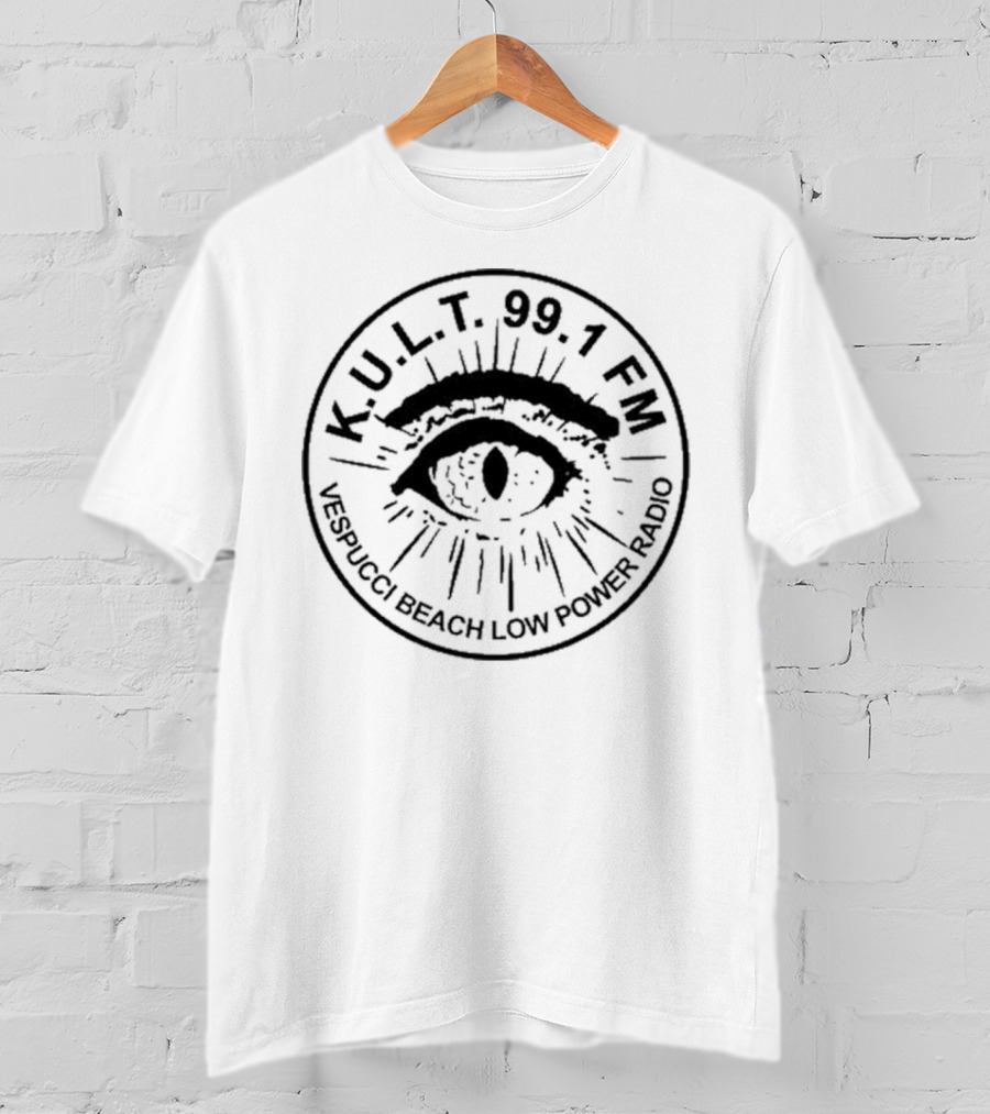 KULT 99.1 FM Vespucci Beach Low Power Radio Eye T-Shirt