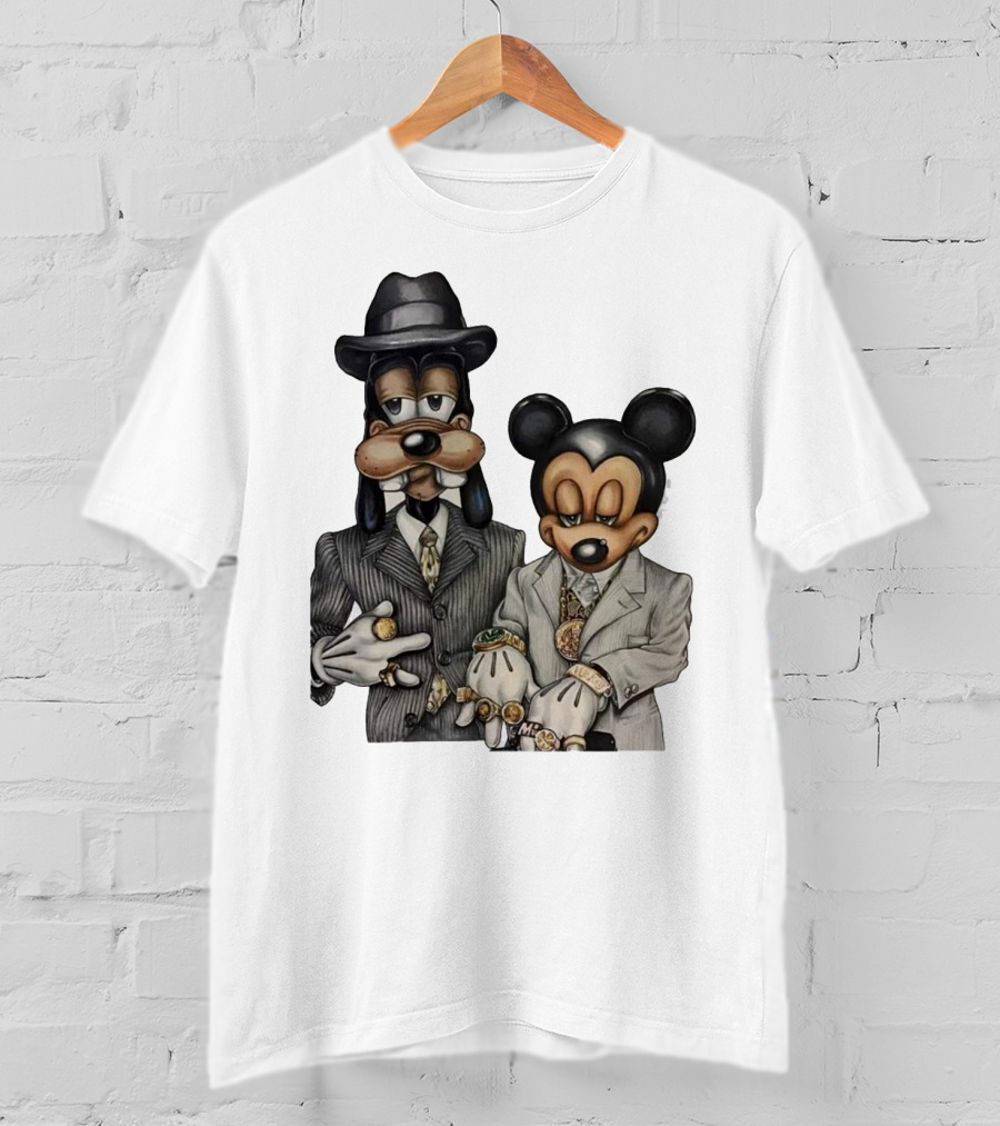 90s Hip Hop Dancehall Soca Junkie Mickey Mouse Goofy Fashion T-Shirt