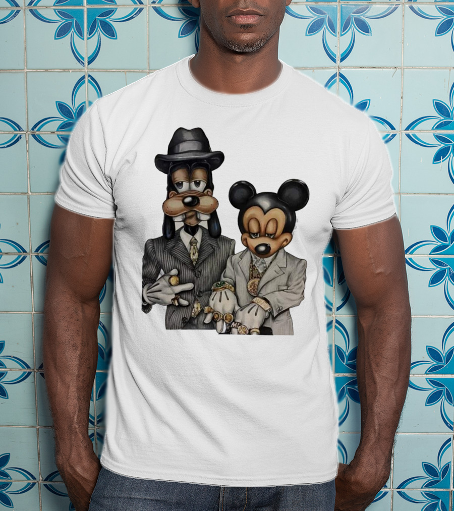 90s Hip Hop Dancehall Soca Junkie Mickey Mouse Goofy Fashion T-Shirt