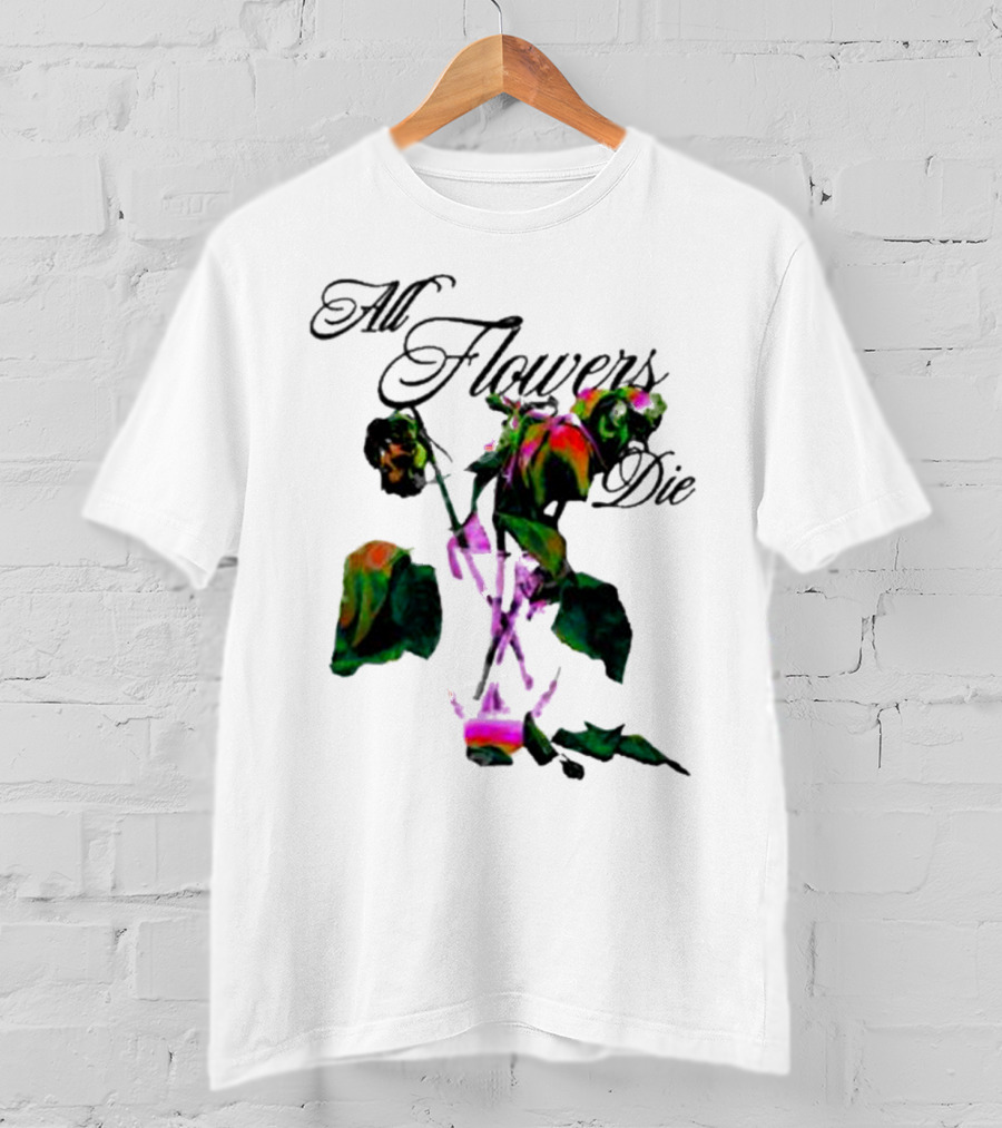 All Flowers Die Ekos Bigcartel Store Multicolored Wilted Roses T-Shirt