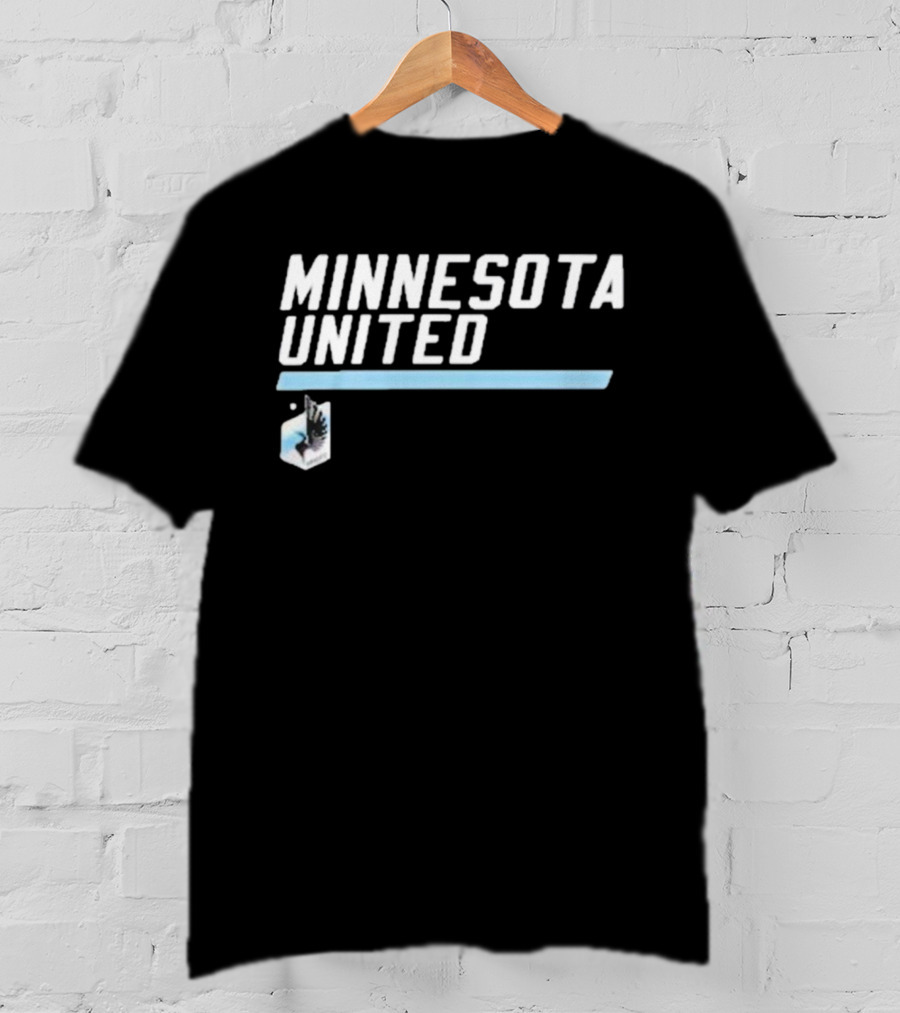 Minnesota United FC Logo With Blue Slant And Text T-Shirt