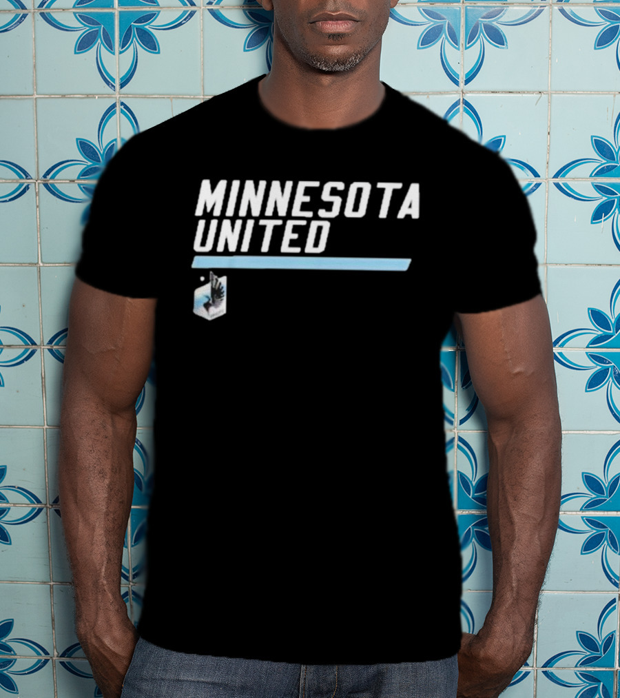 Minnesota United FC Logo With Blue Slant And Text T-Shirt
