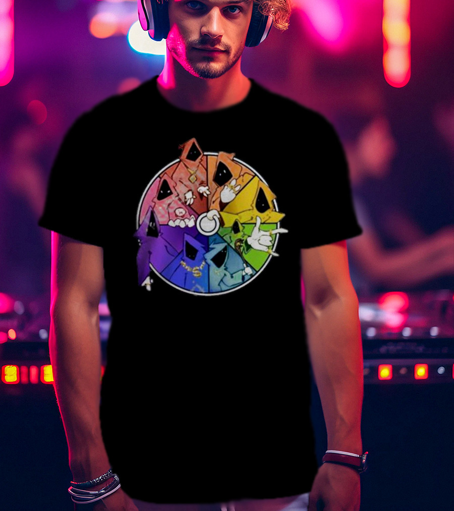 Bagplants Shadow Wizard Money Gang Rainbow Colors Circle T-Shirt