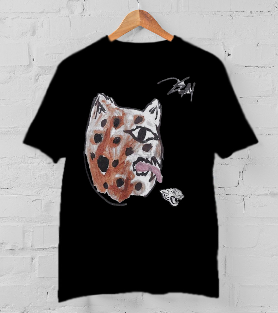 Jacksonville Jaguars Artwork By Tank Bigsby Featuring Stylized Jag Head T-Shirt