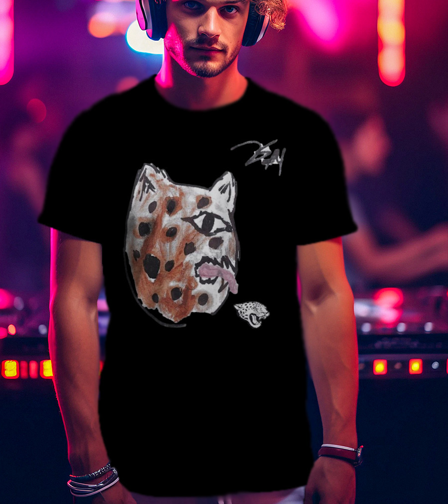 Jacksonville Jaguars Artwork By Tank Bigsby Featuring Stylized Jag Head T-Shirt