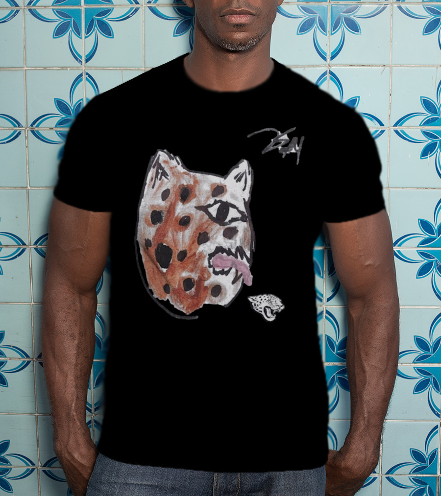 Jacksonville Jaguars Artwork By Tank Bigsby Featuring Stylized Jag Head T-Shirt