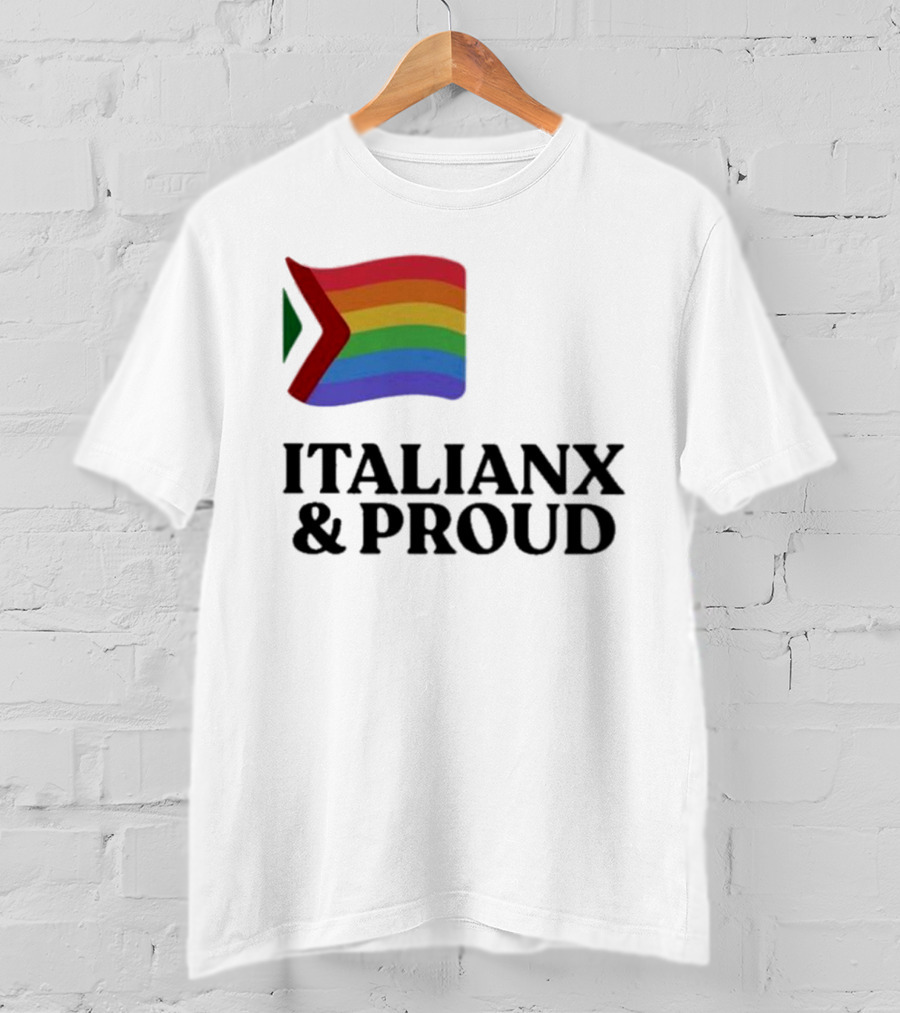 Italianx And Proud Rainbow Flag Pride T-Shirt
