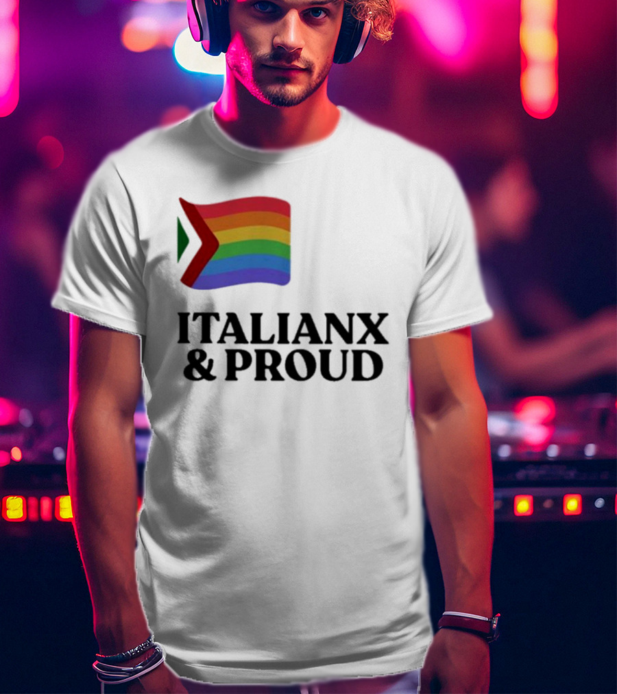 Italianx And Proud Rainbow Flag Pride T-Shirt