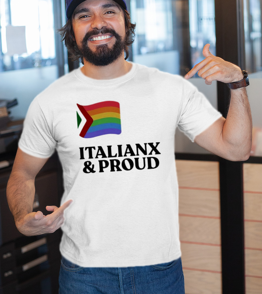 Italianx And Proud Rainbow Flag Pride T-Shirt