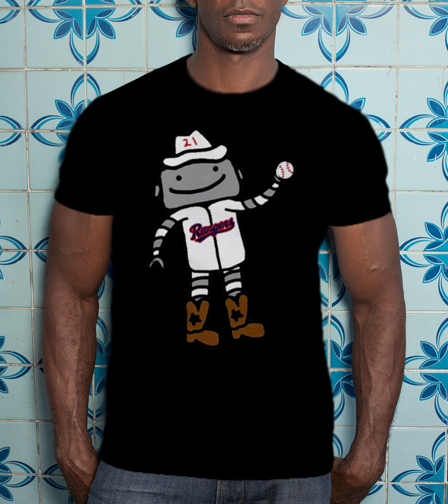 Texas Rangers Jason Robertson Robo Multisport Athlete Baseball Robot T-Shirt