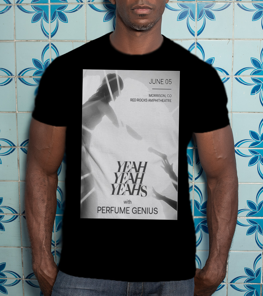 Yeah Yeah Yeahs With Perfume Genius June 05 Red Rocks Morrison CO T-Shirt