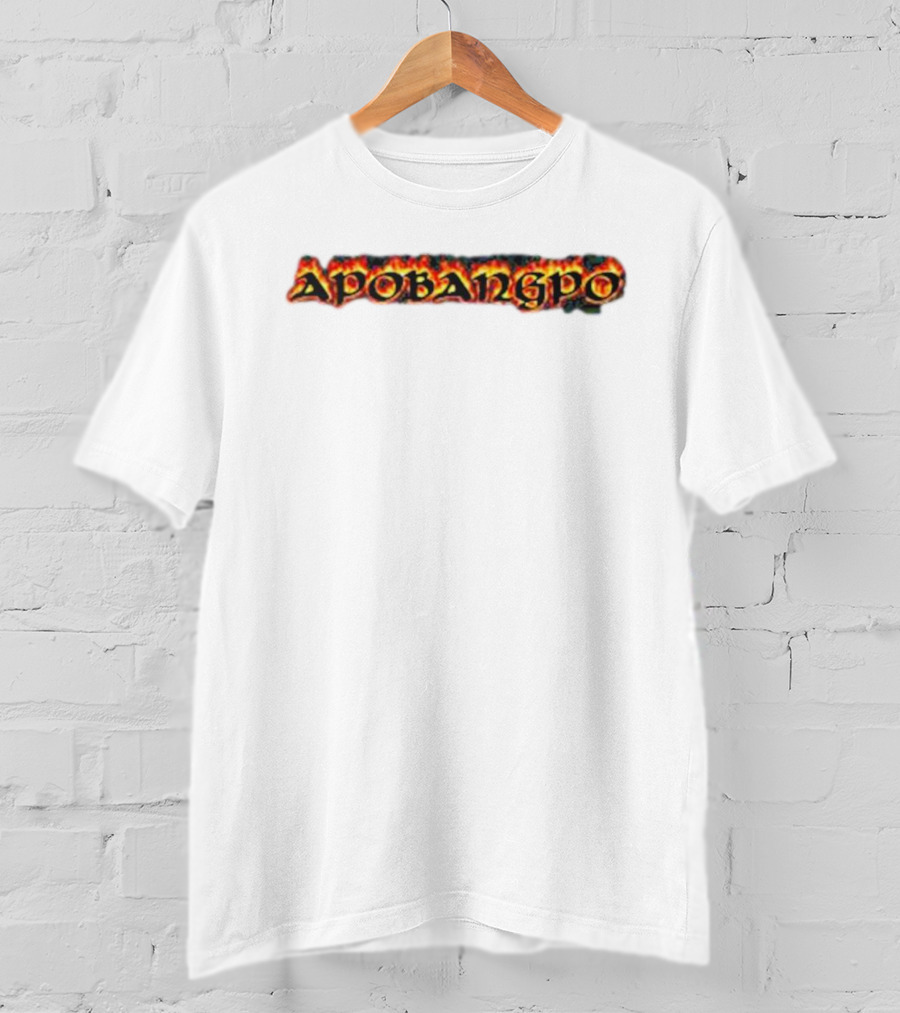 Apobangpo Flame Text T-Shirt