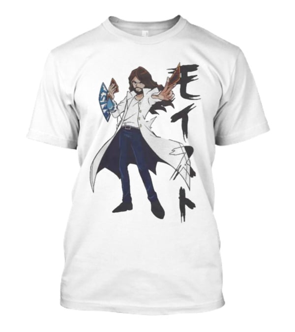 Moist Global Charlie-Oh Merch Character Japanese Text T-Shirt