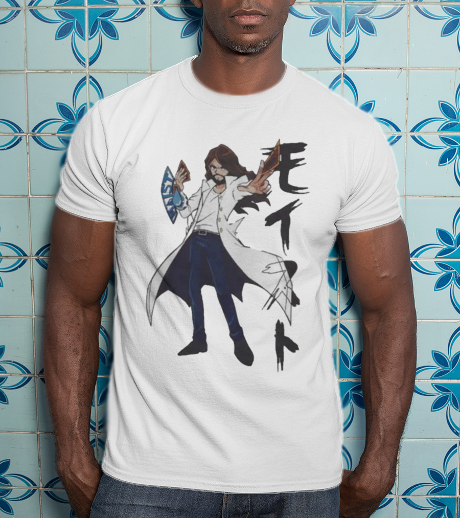 Moist Global Charlie-Oh Merch Character Japanese Text T-Shirt