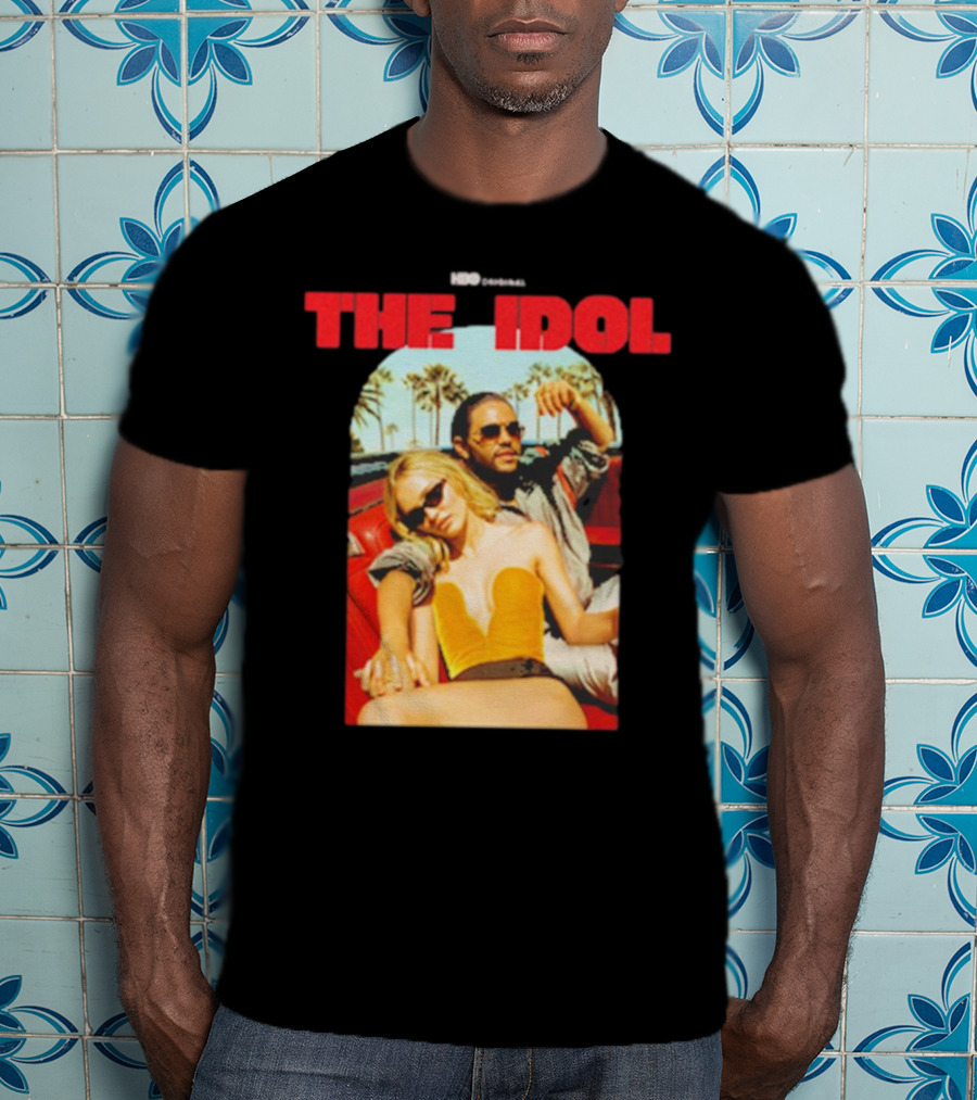 HBO Original The Idol Red Text Vintage Car And Palm Trees T-Shirt