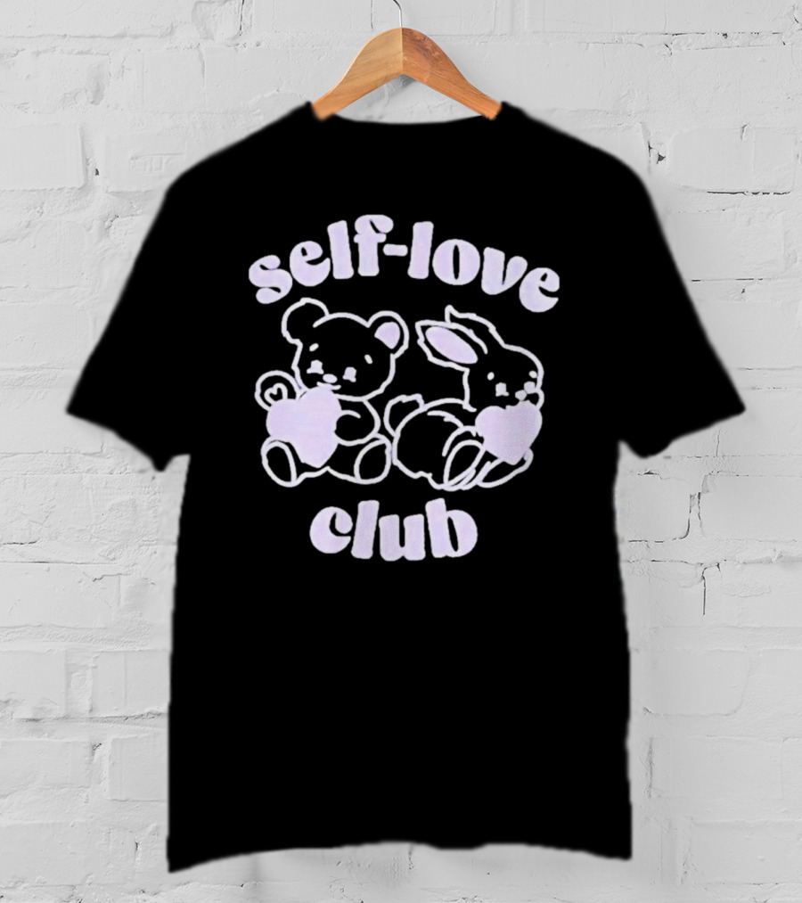 Self-Love Club Bear And Bunny Hearts T-Shirt