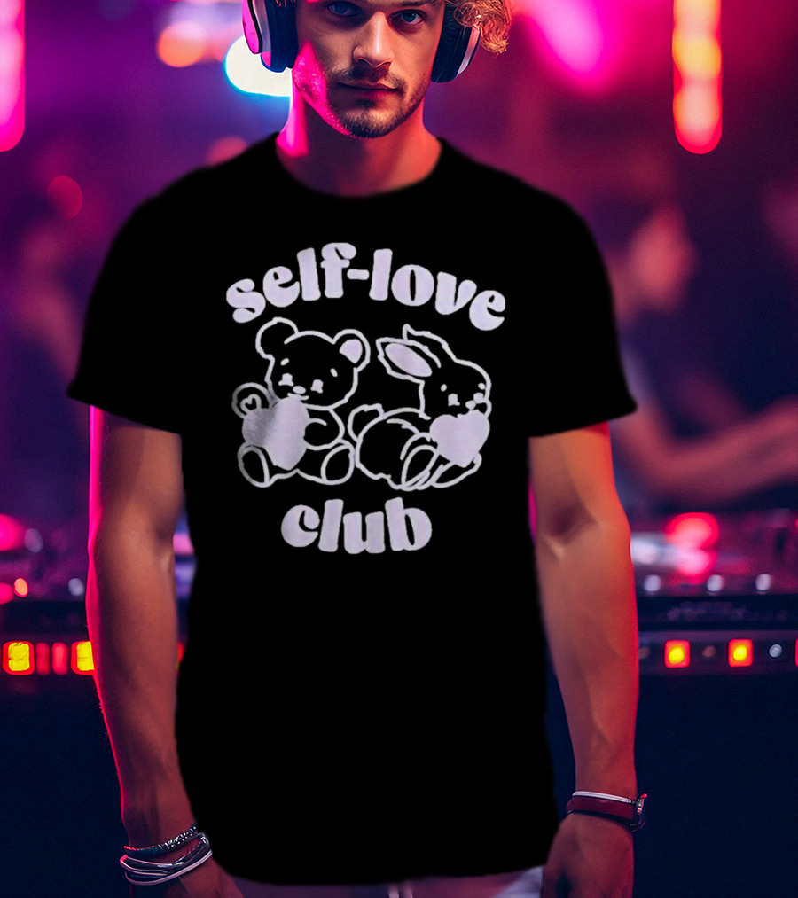 Self-Love Club Bear And Bunny Hearts T-Shirt