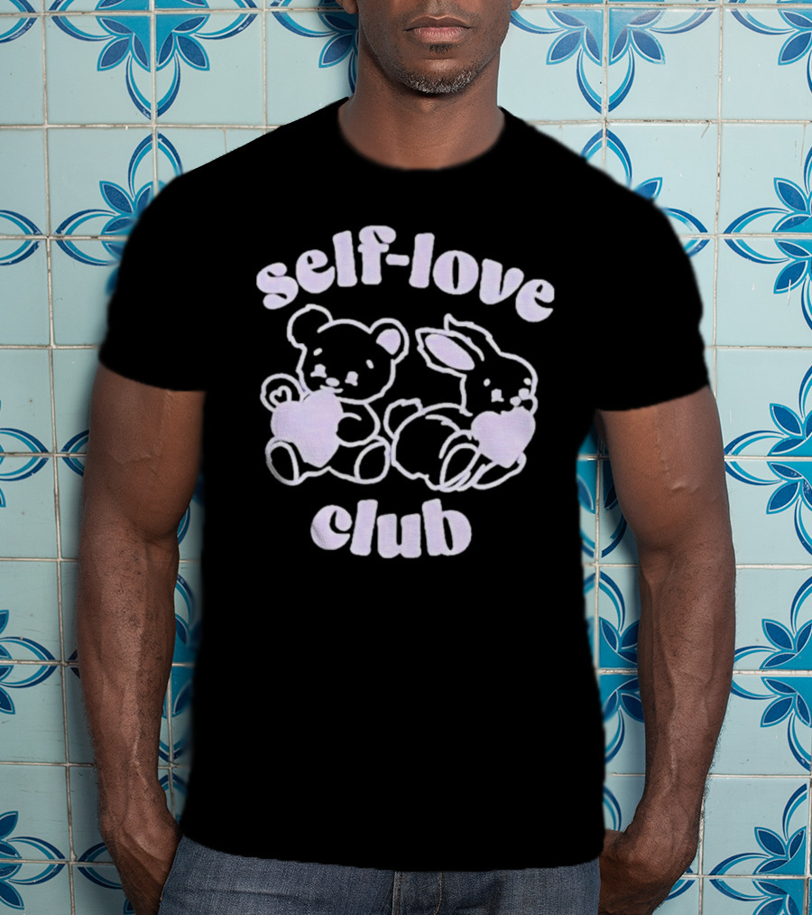 Self-Love Club Bear And Bunny Hearts T-Shirt